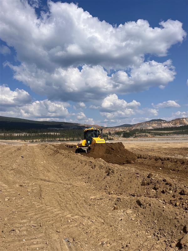 dozer stripping land