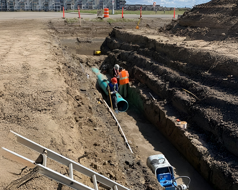 trenching crew