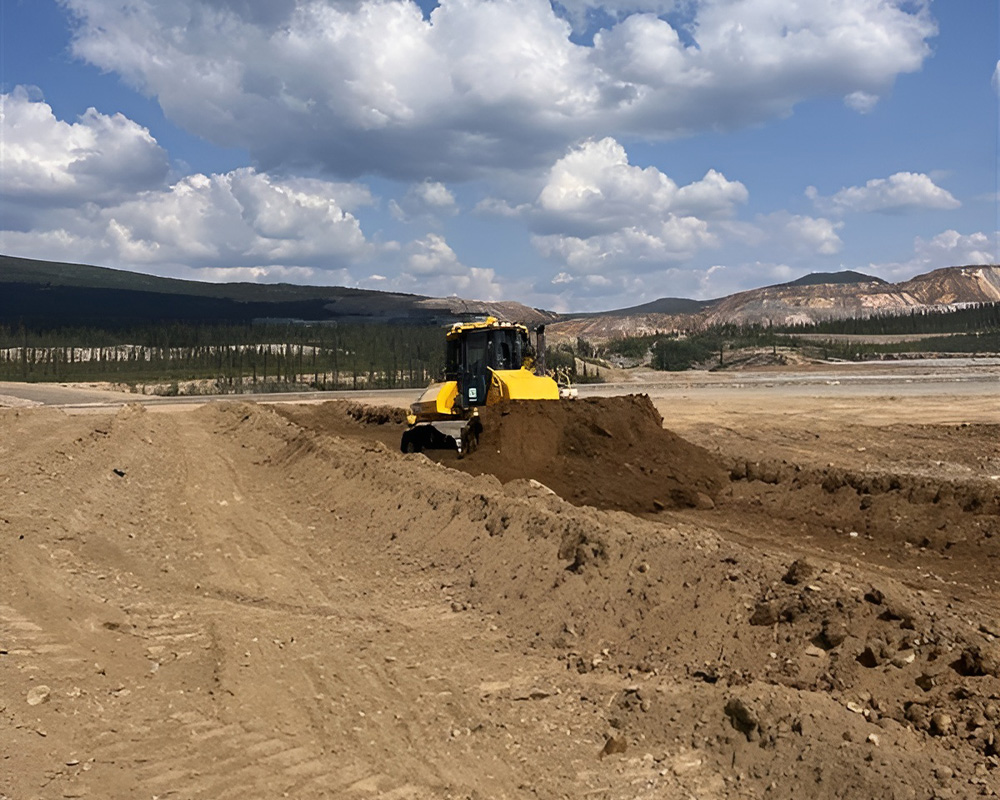 dozer stripping land