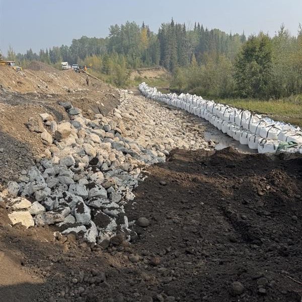 Slope Stabilization Creek Bed Sand Bags