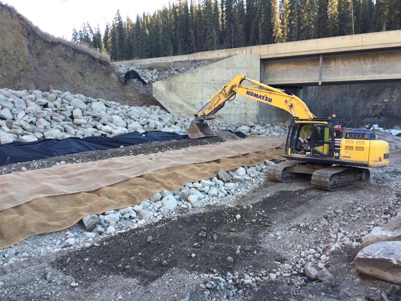 Soil Rehabilitation Wrap ACL Construction Fort St John Excavator